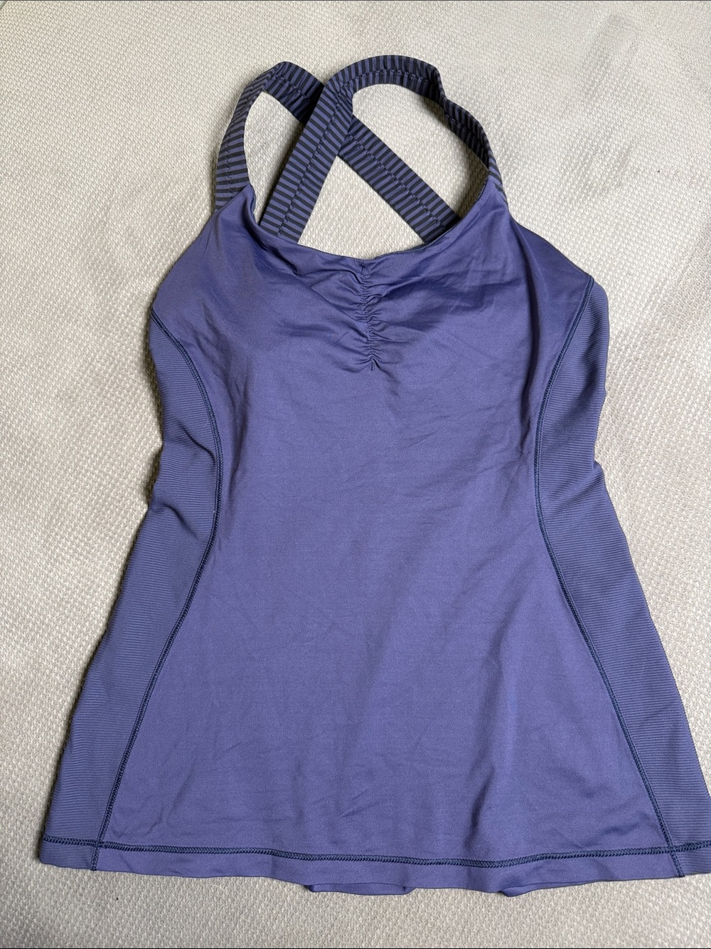 lululemon athletica Purple Crisscross Ruched Active Tank